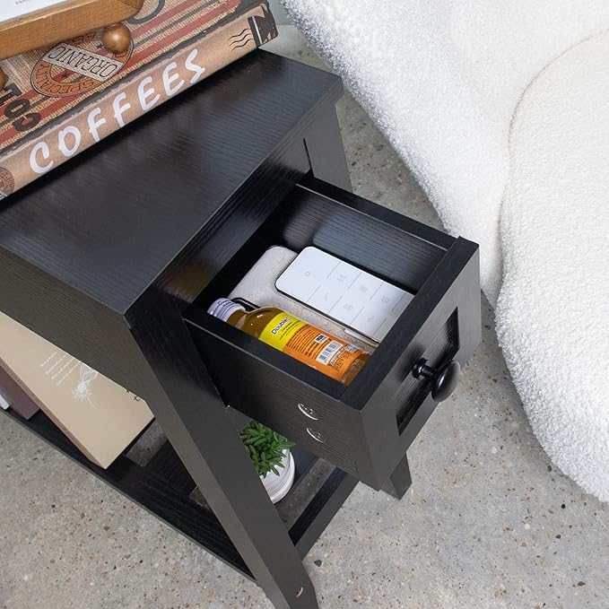 Narrow End Table, Slim Bed Side Table - Image 7