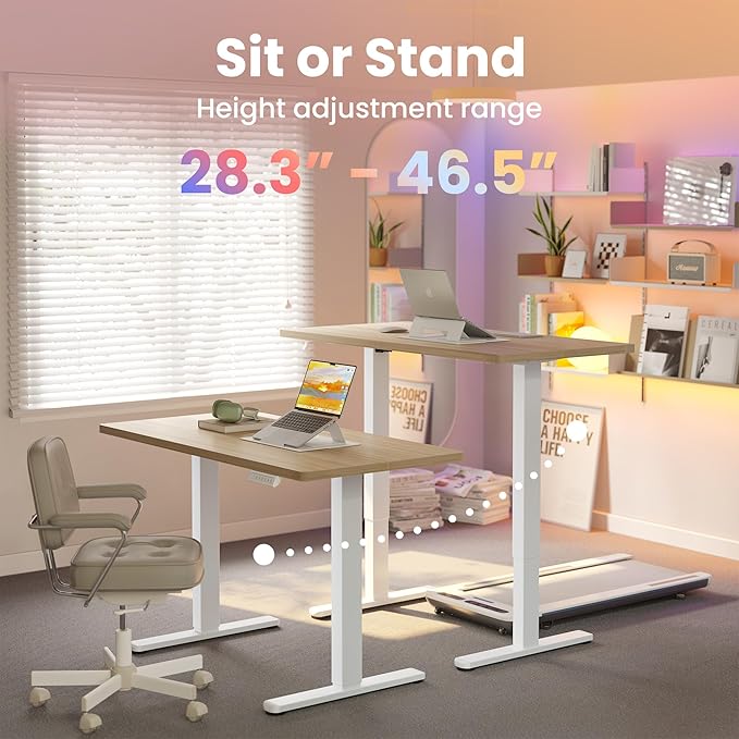 HUANUO 43 x 24 inch Electric Standing Desk Adjustable Height, 4 Memory Height - Image 4