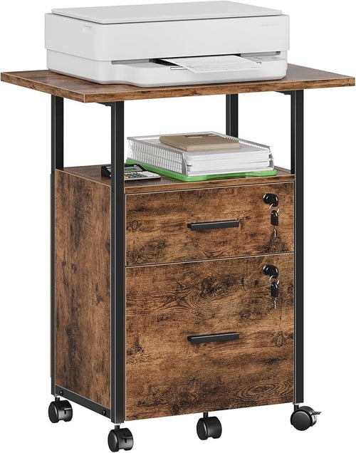 2 Wood Drawer Lockable File Cabinet by GYIIYUO