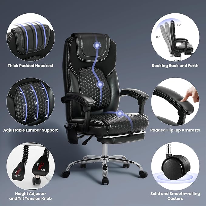 2-Pack Massage Office Chair - Image 4