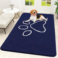OLANLY Door Mat for Muddy Dog Paws 59x35, Ultra Absorbent Chenille Mud Doormat by OLANLY