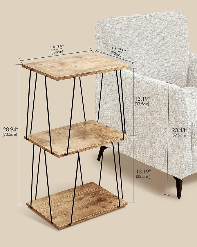 Tall Side Table, Small End Table, 29 inch High Entryway Table, Bedside Table - Image 3