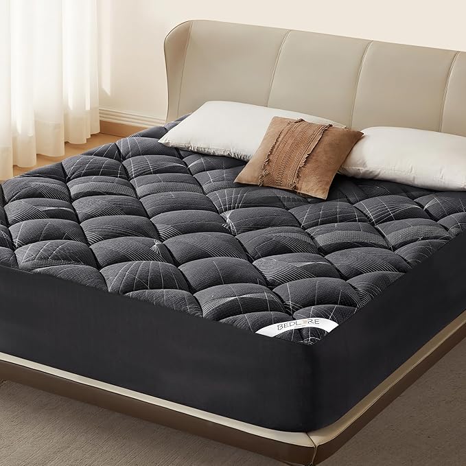 BEDLORE King Mattress Topper, Viscose Made from Bamboo Soft Pillow Top Mattress by Bedlore