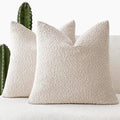 Foindtower Set of 2, Decorative Textured Boucle Throw Pillow Covers Accent by Foindtower