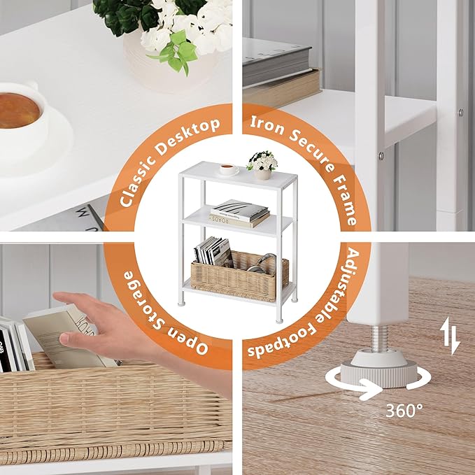 3-Tier Side Table Set of 2, Small End Table, Sofa Side Table - Image 7