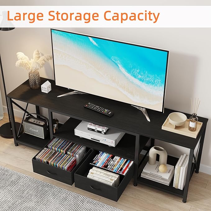 TV Stand with Fabric Drawers for 55 60 65 Inches TV - Image 3