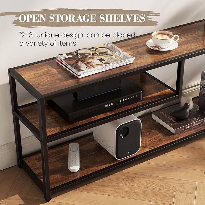 TECHMILLY Modern TV Stand for 55" TV, TV Table - Image 4