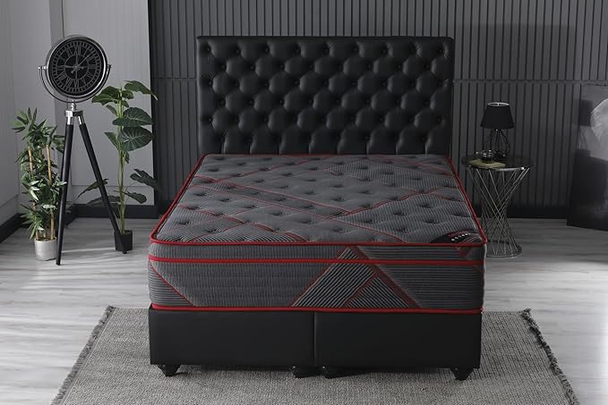 Ottomanson King 13" Luxury Black Eurotop Mattress by Ottomanson
