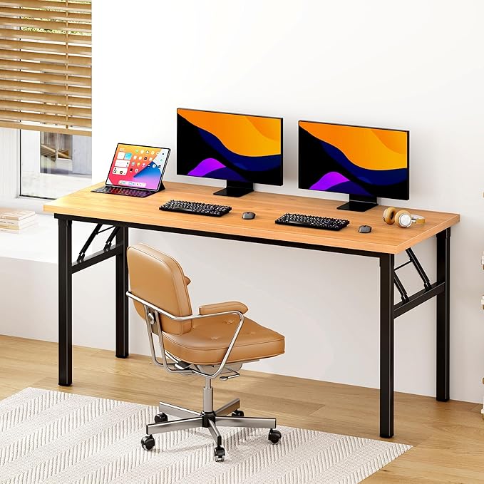 SDHYL 62 inches No Assembly Foldable Computer Desk - Image 4