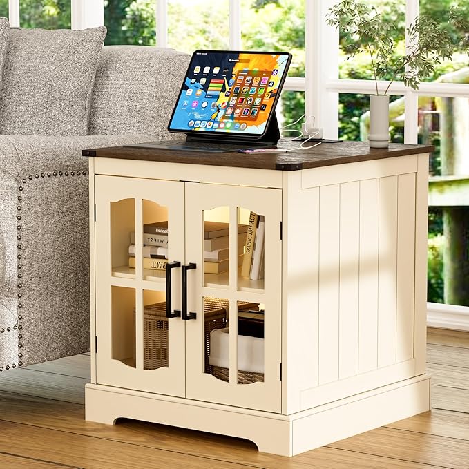 ChooChoo Farmhouse End Table, Nightstand by ChooChoo