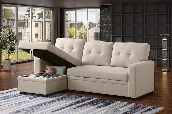 Devion Furniture Meridian 4-in-1 Convertible L Shaped Couch - Image 6