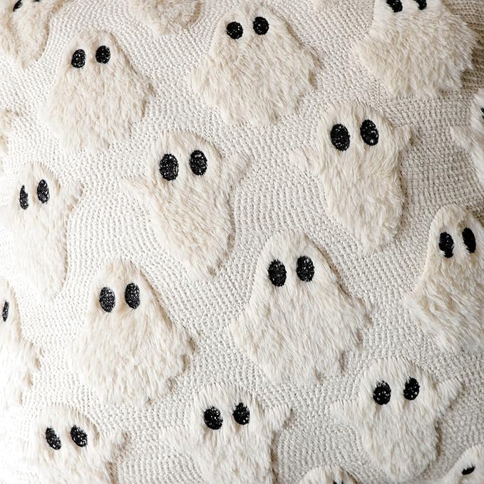 4TH Emotion Halloween Ghost Decorative Lumbar Pillow Covers 12x20 Set of 2 - Image 2