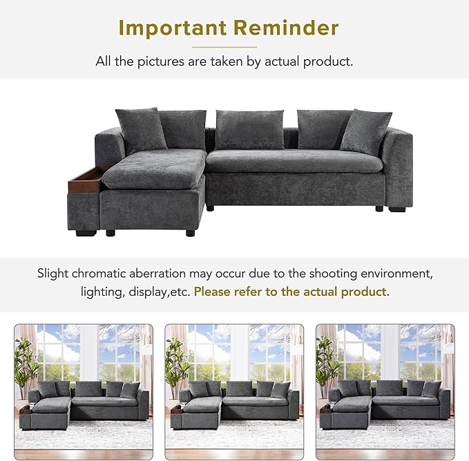 Merax 93.7" L-Shaped Sectional Sofa - Image 7
