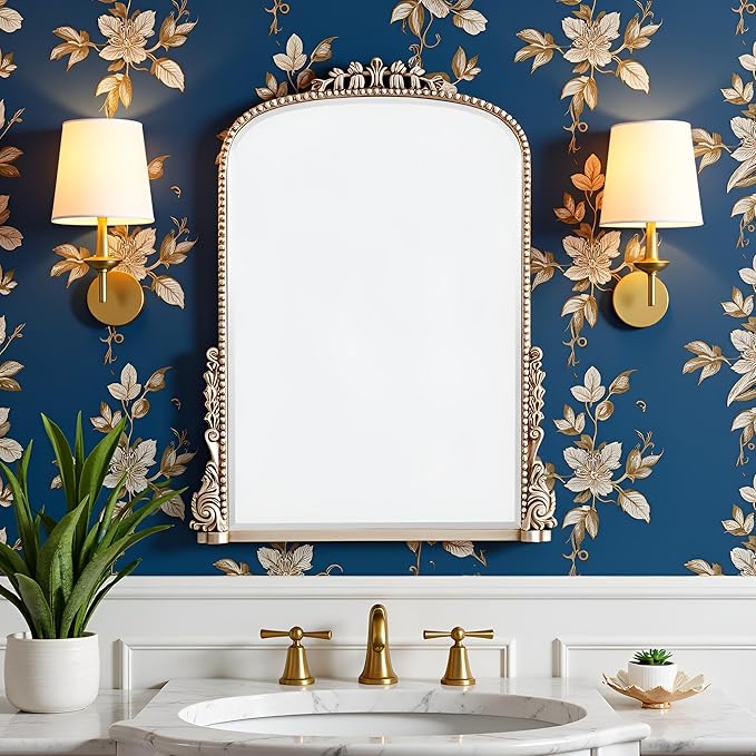 SHYFOY Antique Silver Mirrors for Wall Decor, Vintage Decorative Wall Mirror - Image 2