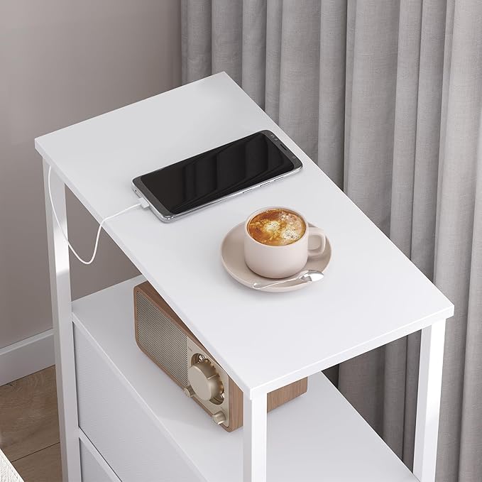 TUTOTAK Small Narrow End Table, Side Table, Nightstand - Image 4