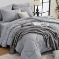 HEVUMYI Light Grey Twin-XL Comforter Set by HEVUMYI