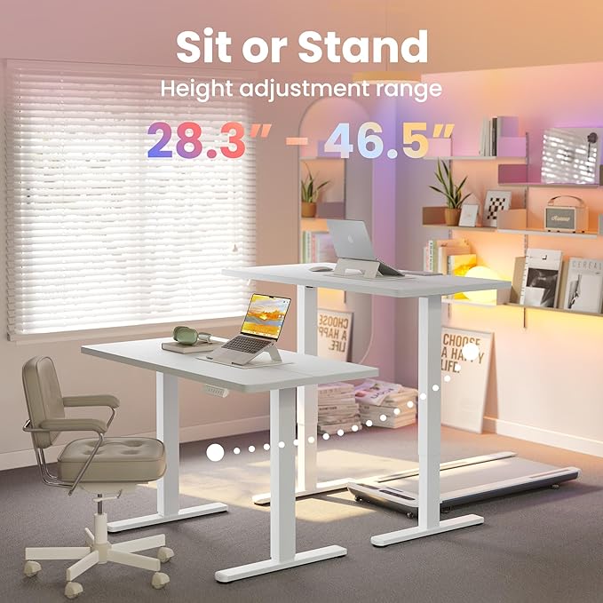 HUANUO Electric Standing Desk, 63 x 24 Inch Height Adjustable Computer Desk - Image 3