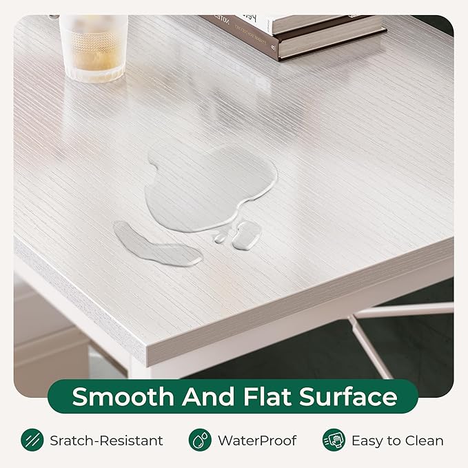 Huuger L Shaped Desk, 55 Inches Computer Desk - Image 7