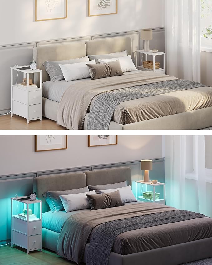 TUTOTAK Small Narrow LED End Table - Image 5