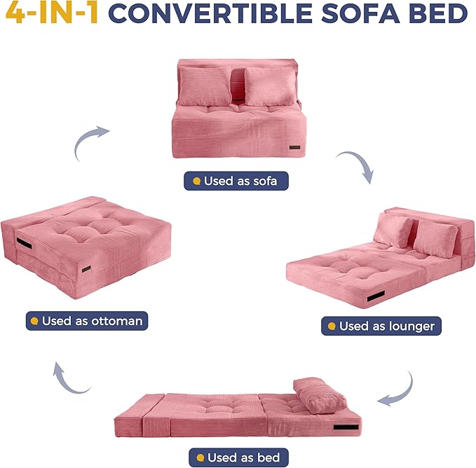 MAXYOYO Convertible Sofa Bed, Fold Out Sleeper Sofa - Image 7