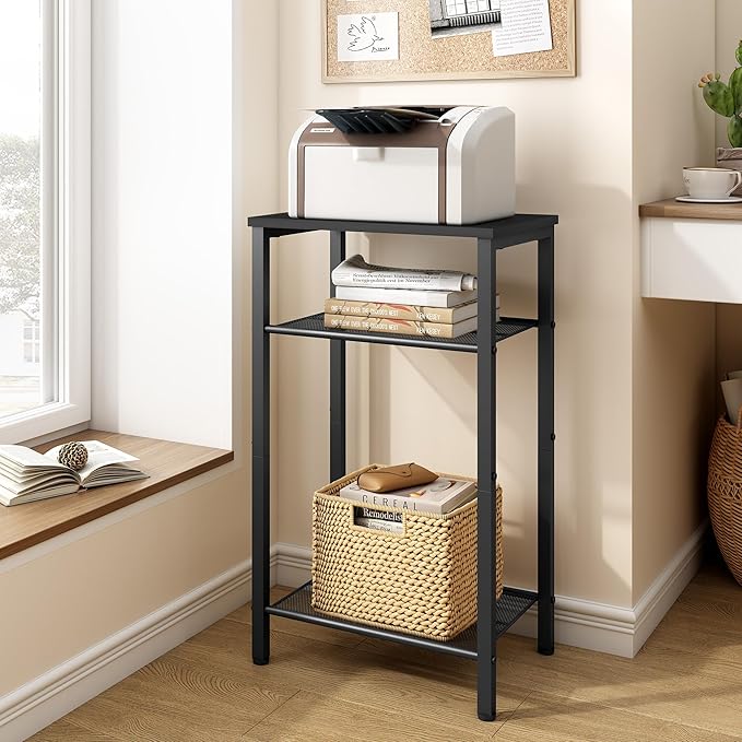 Hoctieon 2-Set 3 Tier End Table, Telephone Table Set of 2, Tall Side Table - Image 7