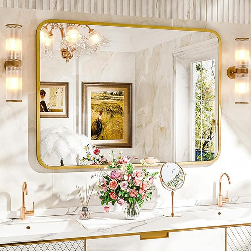 22"×30" Bathroom Mirror for Wall, Modern Bathroom Vanity Mirror by Unknown