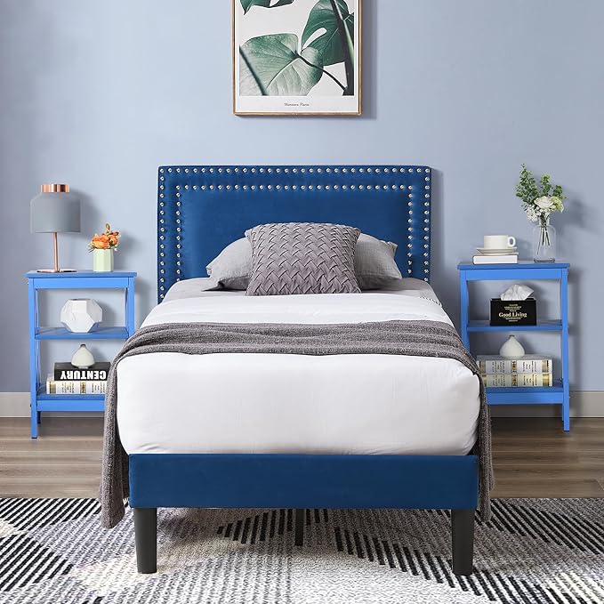 VECELO Modern Nightstands X-Design Side End Table Night Stand - Image 6