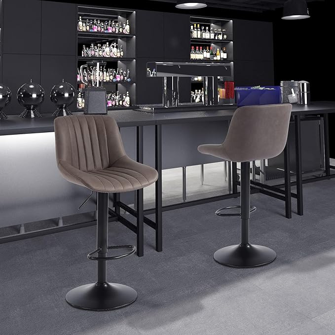 Bar Stools Set of 4, Swivel Counter Height Barstools - Image 2
