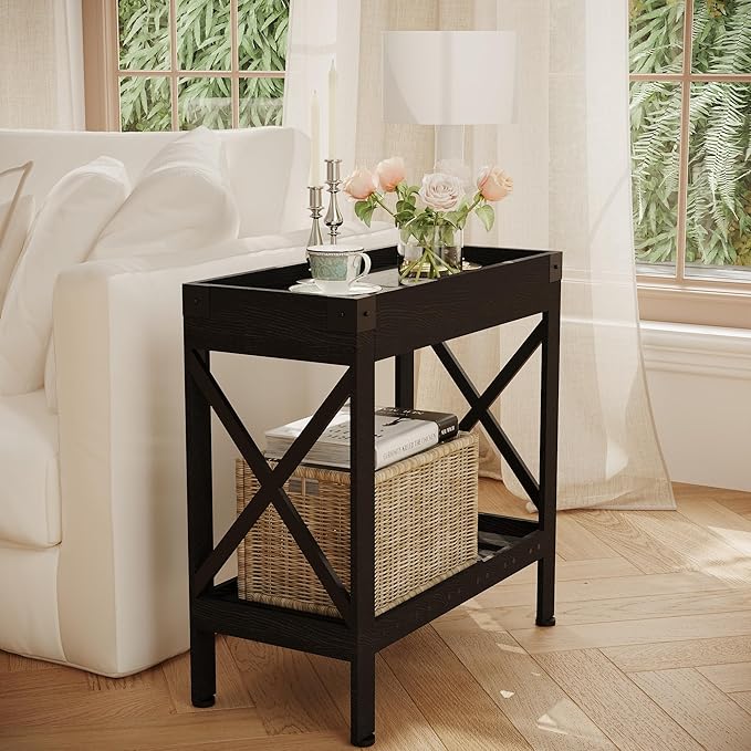 Narrow Side Table, End Table, Sofa Side Table, End Table Nightstand - Image 8