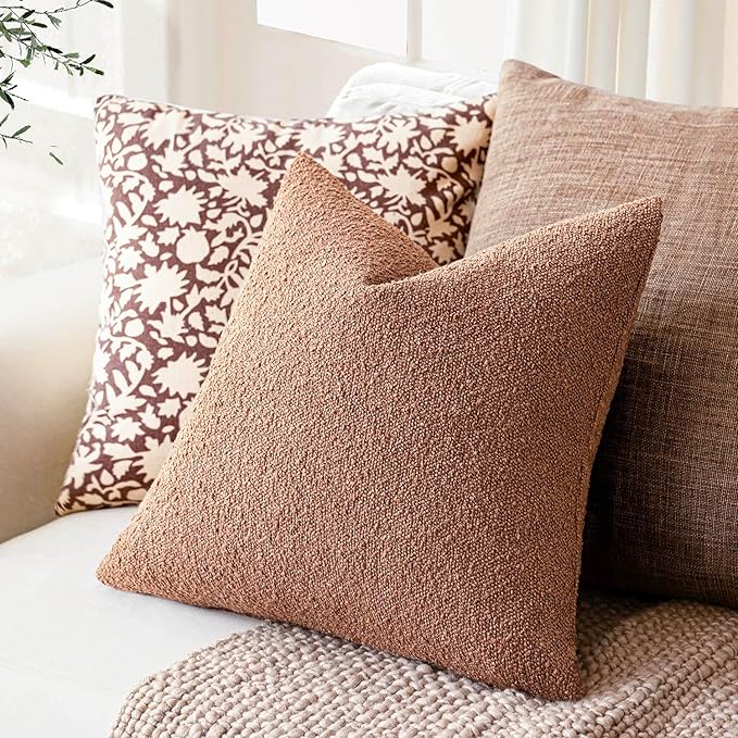 Foindtower Pack of 2, Decorative Textured Boucle Throw Pillow Covers Accent - Image 5