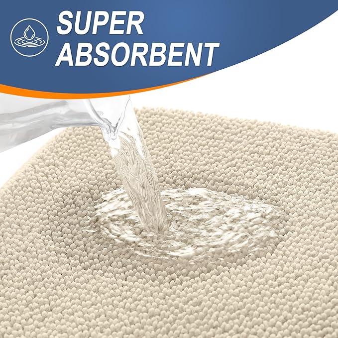OLANLY Thick Memory Foam Bath Mat Rug 36x24, Extra Soft Absorbent Bathroom Rug - Image 3