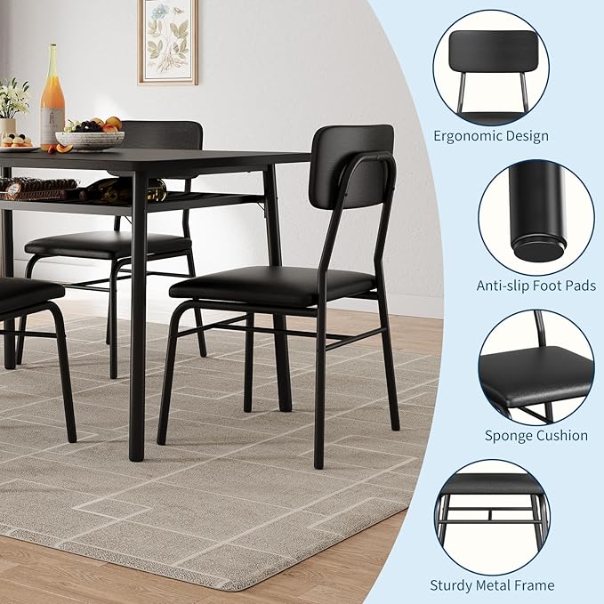 GarveeHome Dining Table Set for 4 - Image 6