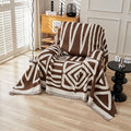 HANDONTIME Chocolate Boho Couch Cover Reversible Sofa Covers by HANDONTIME