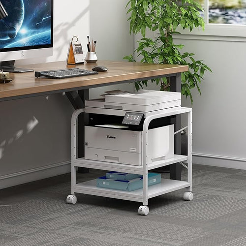 20 Inches Deep Large Printer Stand, 2 Tier Under Desk Printer Table - Image 2