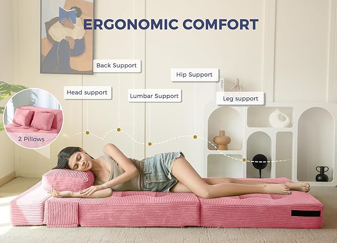 MAXYOYO Convertible Sofa Bed, Fold Out Sleeper Sofa - Image 6