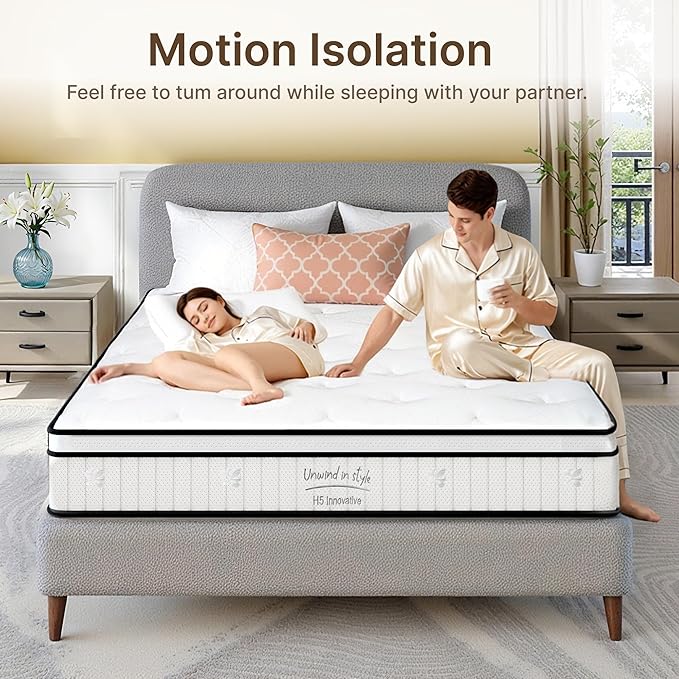 Twin Size Mattress, 10 Inch Medium Firm Foam Hybrid Mattress - Image 2