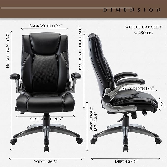 COLAMY Ergonomic Home Office Chair-Adjustable Lumbar Support - Image 3