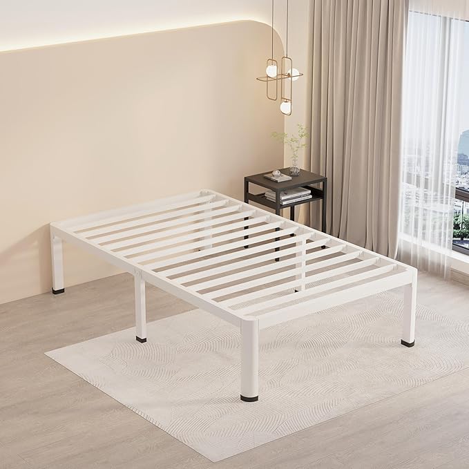 MAF 18 Inch Twin Bed Frames White by MAF