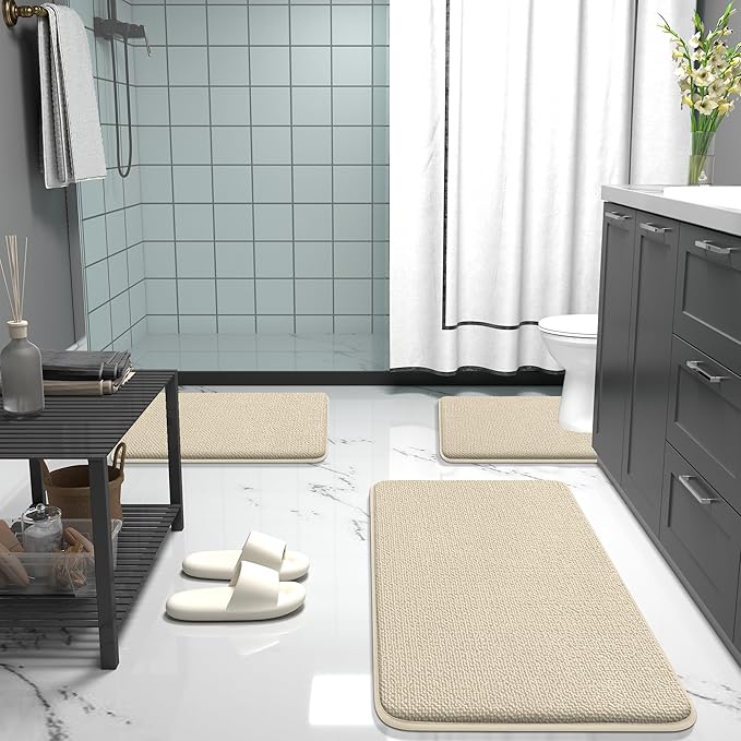 OLANLY Thick Memory Foam Bath Mat Rug 24x16, Extra Soft Absorbent Bathroom Rug - Image 7