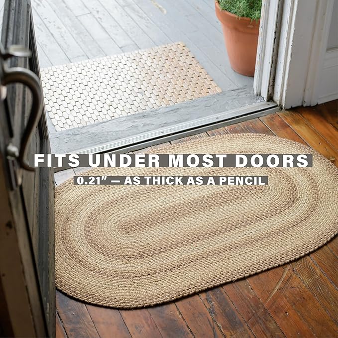 Cookie Dough Brown Oval Braided Rug, 2x3' - Image 6