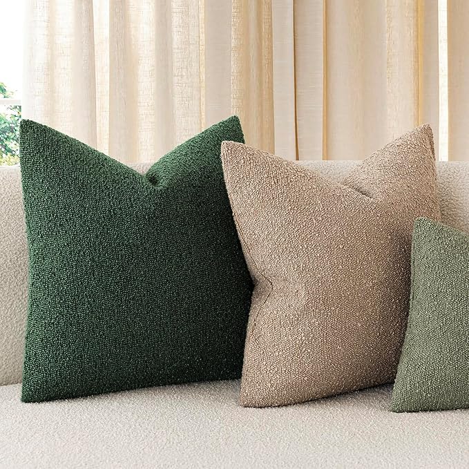 Foindtower Set of 2, Decorative Textured Boucle Throw Pillow Covers Accent - Image 7