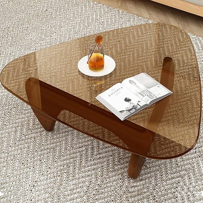 Modern Glass Coffee Table for Living Room mid Century, Small Coffee Table - Image 4