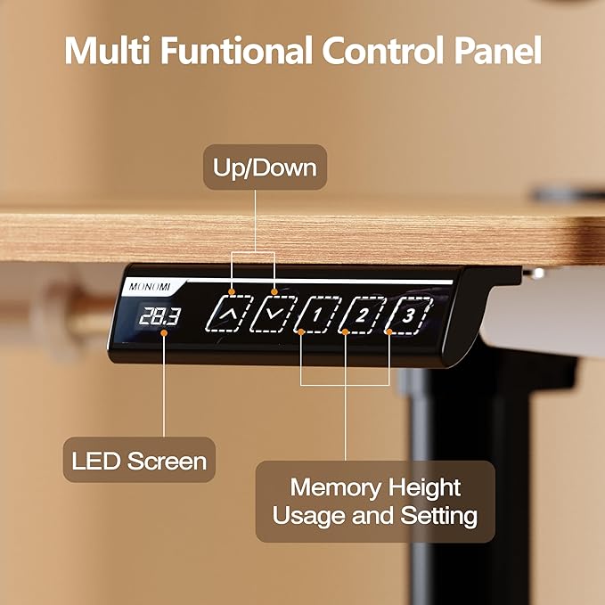 Monomi Electric Standing Desk, 47.2 inches Height Adjustable Desk, Ergonomic - Image 5