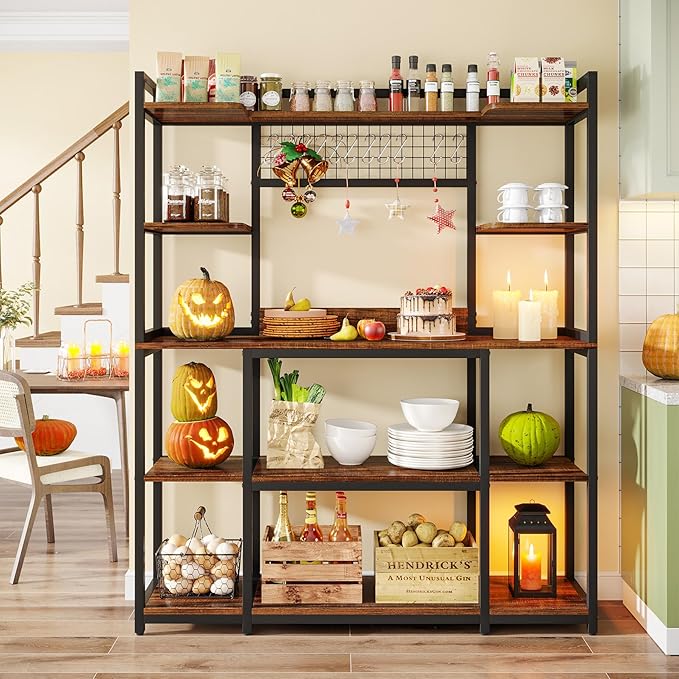 Tribesigns Large Bakers Rack, 5-Tier Baker’s Rack Kitchen Storage Shelf - Image 3