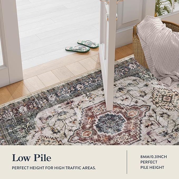 Lahome Oriental Washable Rug, 3x5 Rugs - Image 2