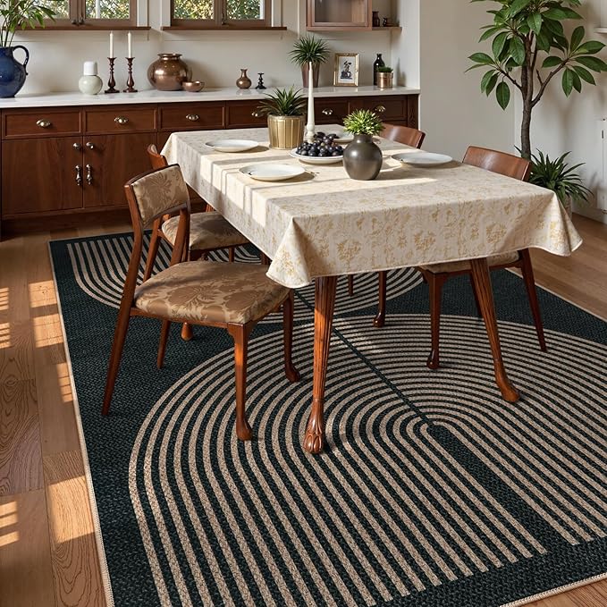 Lahome Modern Rainbow Easy Jute Rug, 6x9 Area Rugs - Image 6