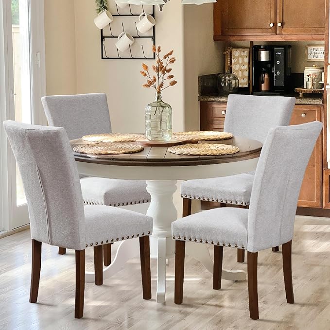COLAMY Parsons Dining Chairs Set of 6, Upholstered Fabric Dining Room Kitchen - Image 2