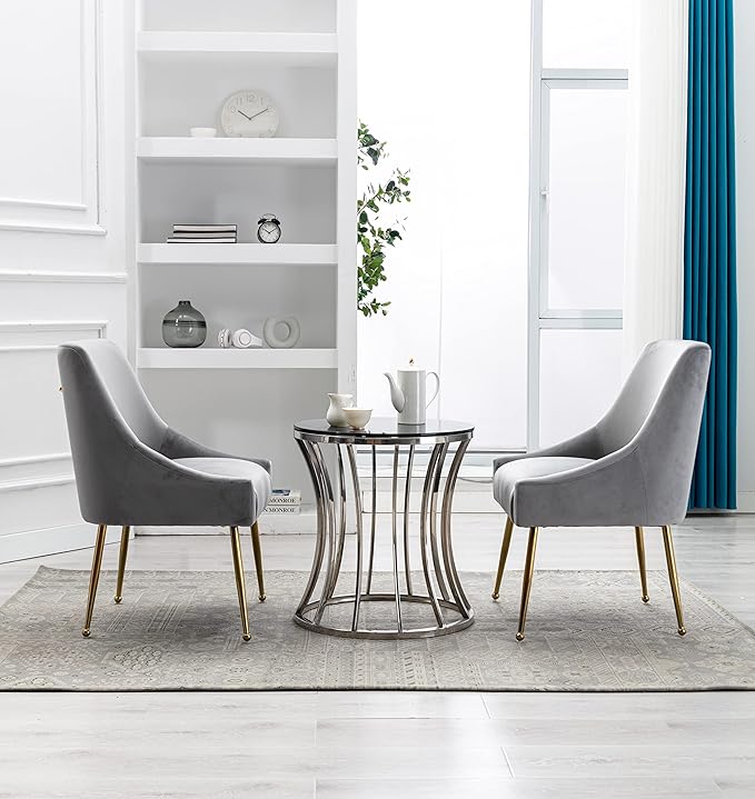 Velvet Dining Chairs, Furniture Collection Modern Contemporary Upholstered - Image 7