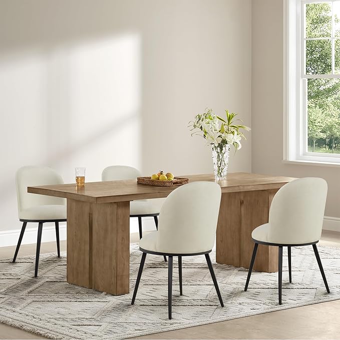 Dining Chairs Set of 2, Fabric Upholstered Dining Room Chairs - Image 6