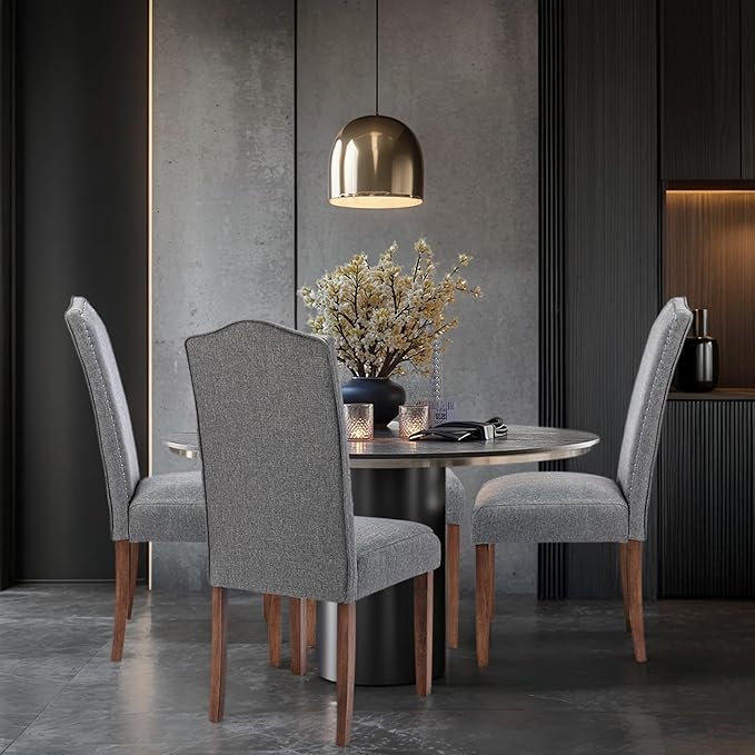 Stylish Upholstered Parsons Dining Chair Kitchen - Image 2